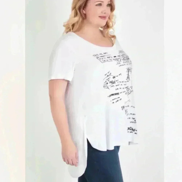 DIANE GILMAN PLUS PARIS GRAPHIC HIGH LOW TOP - Picture 7 of 8